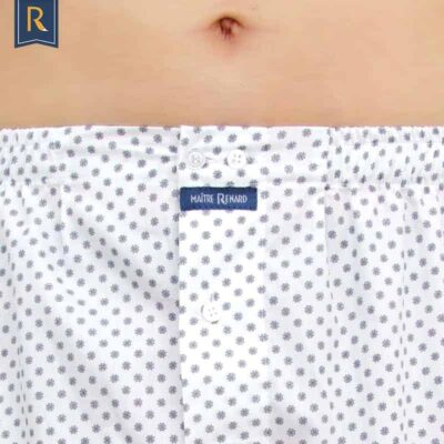 Caleçon homme classique coupe française motifs gouvernails popeline coton 100%