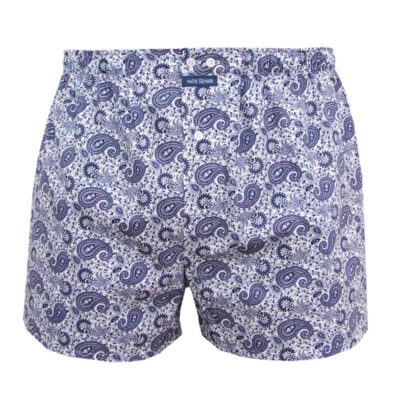 calecon-homme-motif-cachemire-bleu-coupe-francaise-popeline-de-coton Caleçon homme coupe française motif cachemire bleu marine 100% popeline de coton