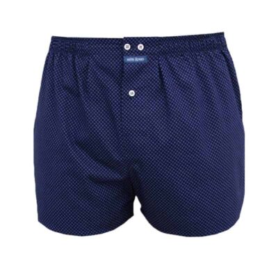 calecon-homme-petits-motifs-ovals-coupe-francaise-popeline-de-coton Caleçon homme coupe française classique motifs ovales sur fond bleu 100% popeline de coton