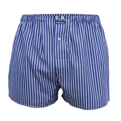 calecon-homme-raye-ciel-bleu-marine-coupe-francaise-popeline-de-coton Caleçon homme coupe française classique rayé ciel fond bleu marine 100% popeline de coton