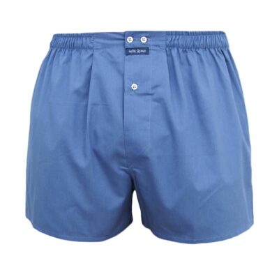 calecon-homme-uni-bleu-jeans-coupe-francaise-popeline-de-coton Caleçon homme coupe française classique bleu jeans uni 100% popeline de coton