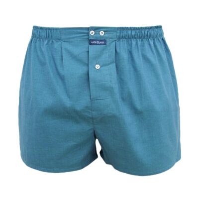 calecon-homme-uni-turquoise-duck-coupe-francaise-popeline-de-coton Caleçon homme coupe française classique bleu turquoise uni 100% fils à fils coton