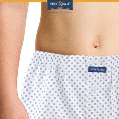 caleçon enfant classique 100% coton popeline, coupe française, motifs gouvernails