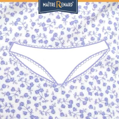 Culotte bouffante femme fleurs bleues voile de coton Culotte bouffante femme fleurs bleues voile de coton