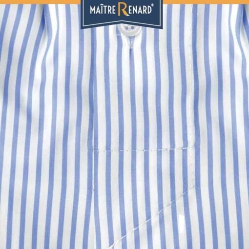 Caleçon homme classique coupe française classique motifs rayé bleu et blanc 100% coton
