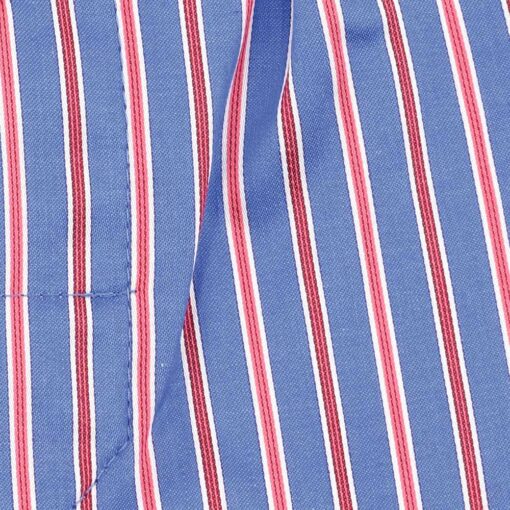 Caleçon homme classique coupe française rayé rouge et bleu