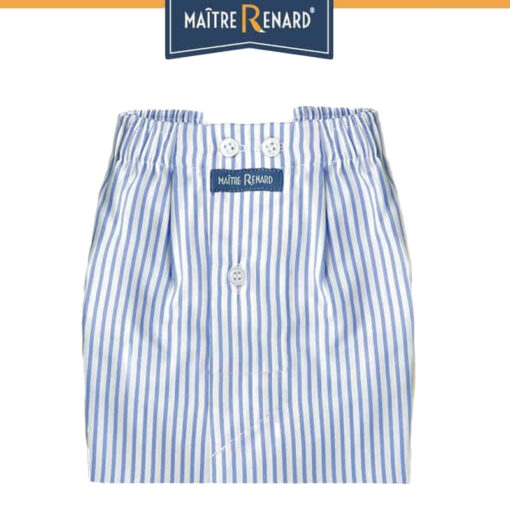Caleçon homme classique coupe française rayé duo bleu