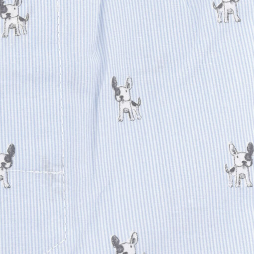 Caleçon homme classique coupe française 100% coton popeline motifs chiens bulldog