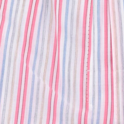 Caleçon homme classique coupe française 100% coton popeline rayé rose candy