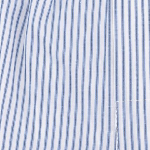 Caleçon homme classique coupe française 100% coton popeline rayé bleu et blanc