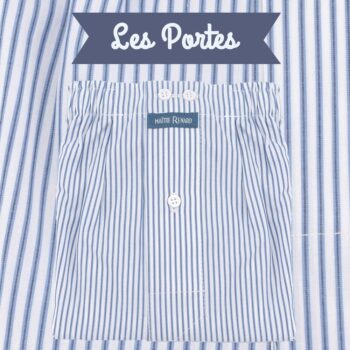 Caleçon homme classique coupe française 100% coton "Rayé Les Portes"