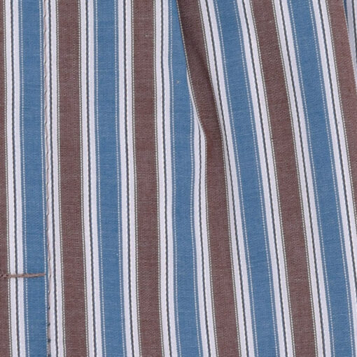 Caleçons homme classique coupe française rayé bleu 100% Coton rayé menthe chocolat popeline