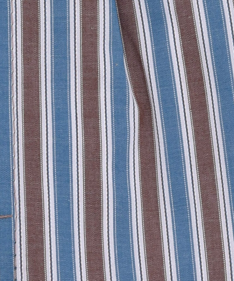 Caleçons homme classique coupe française rayé bleu 100% Coton rayé menthe chocolat popeline