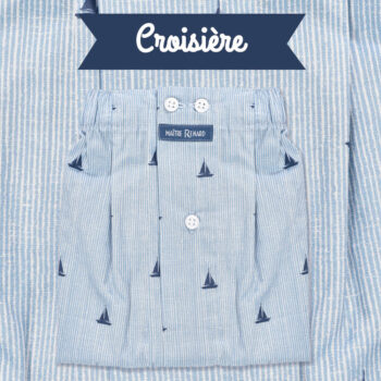 Caleçon homme classique coupe française 100% coton "Croisière"