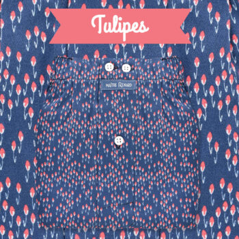 Caleçon homme classique coupe française 100% coton "Tulipes"