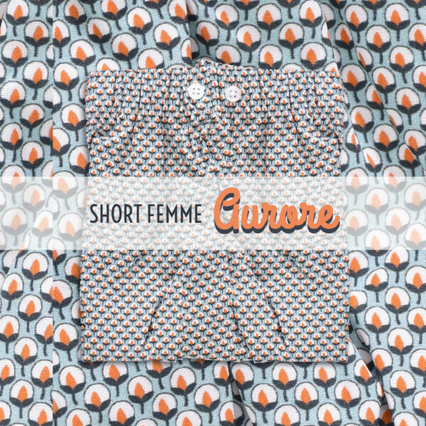 Short femme popeline de coton
