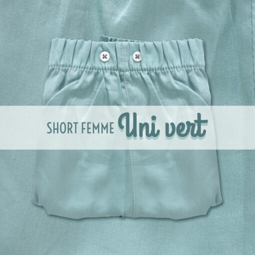Pyjama short en satin de coton femme