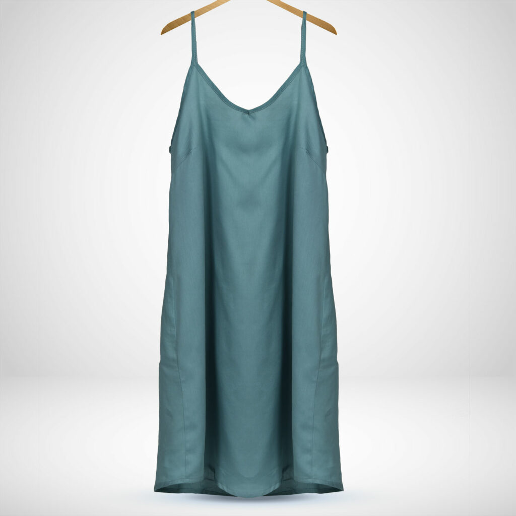 Nuisette femme satin de coton bleu