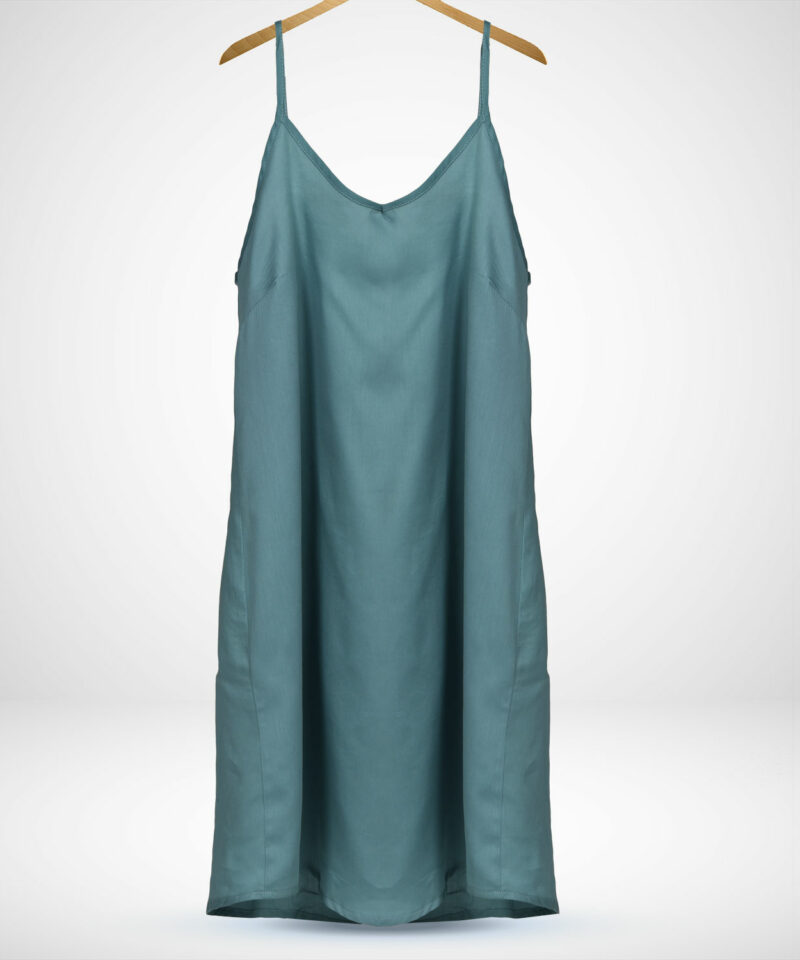 Nuisette femme satin de coton bleu