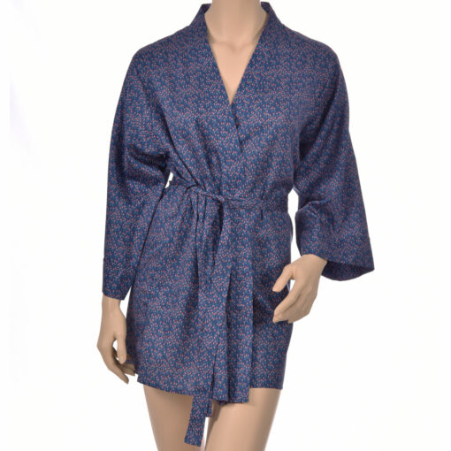 Kimono en satin de coton fleurs Kimono haut de gamme en coton très doux et naturel. Déshabillé en satin chic et classe