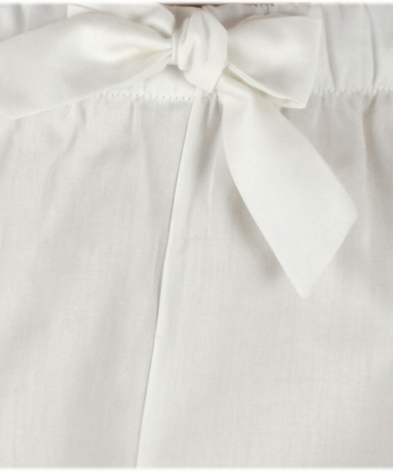 zoom pyjama satin de coton blanc
