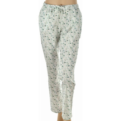 Pyjama femme en coton - pantalon fleurs nature