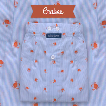 Caleçon homme classique coupe française "Crabes"
