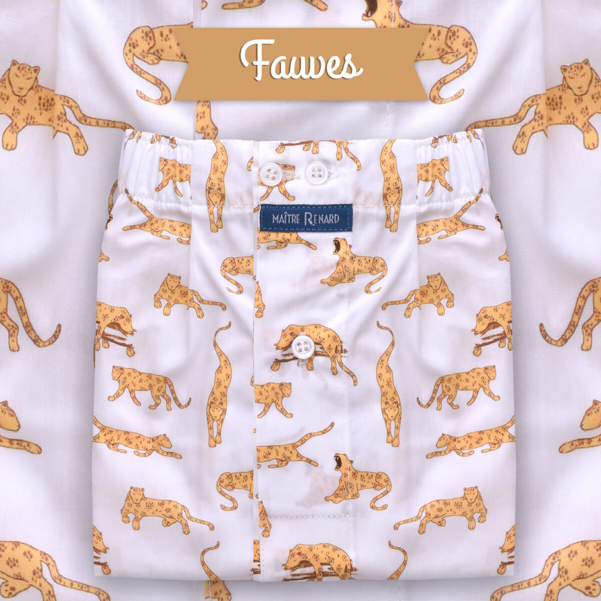 Caleçon homme classique coupe française "Fauves"