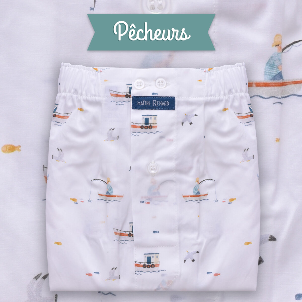 Caleçon homme classique coupe française "Pêcheurs"