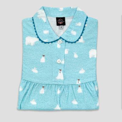 Pyjama fille pour l'hiver, pilou ou flanelle 100% coton, imprimé Souris