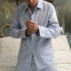 pyjama homme bleu oxford coton