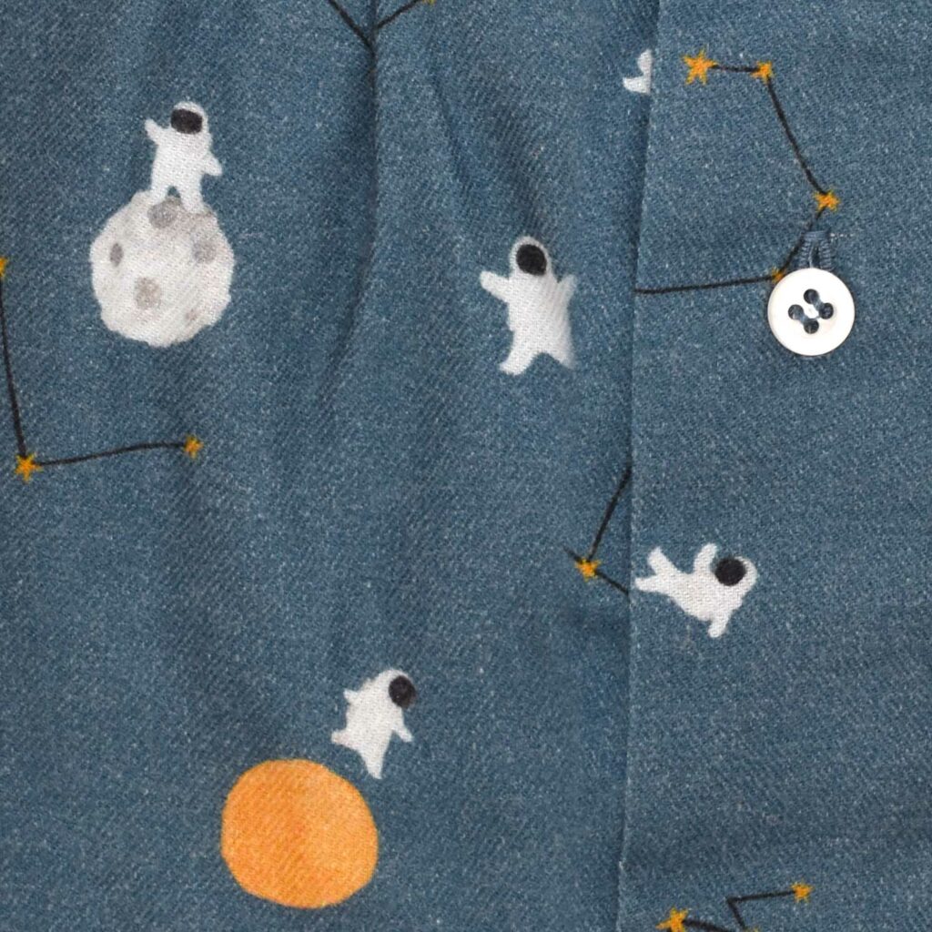 Caleçon homme classique coupe française 100 % astronautes flanelle de coton
