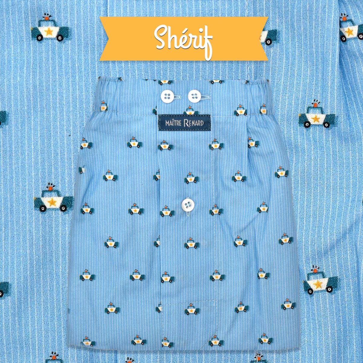 Caleçon homme classique coupe française "Shérif"