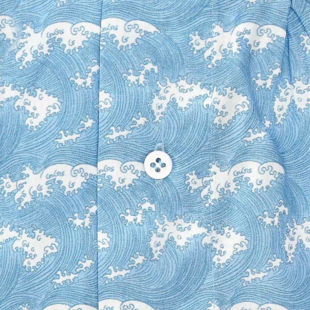 Caleçon homme classique coupe française 100 % Hokusai motif vagues