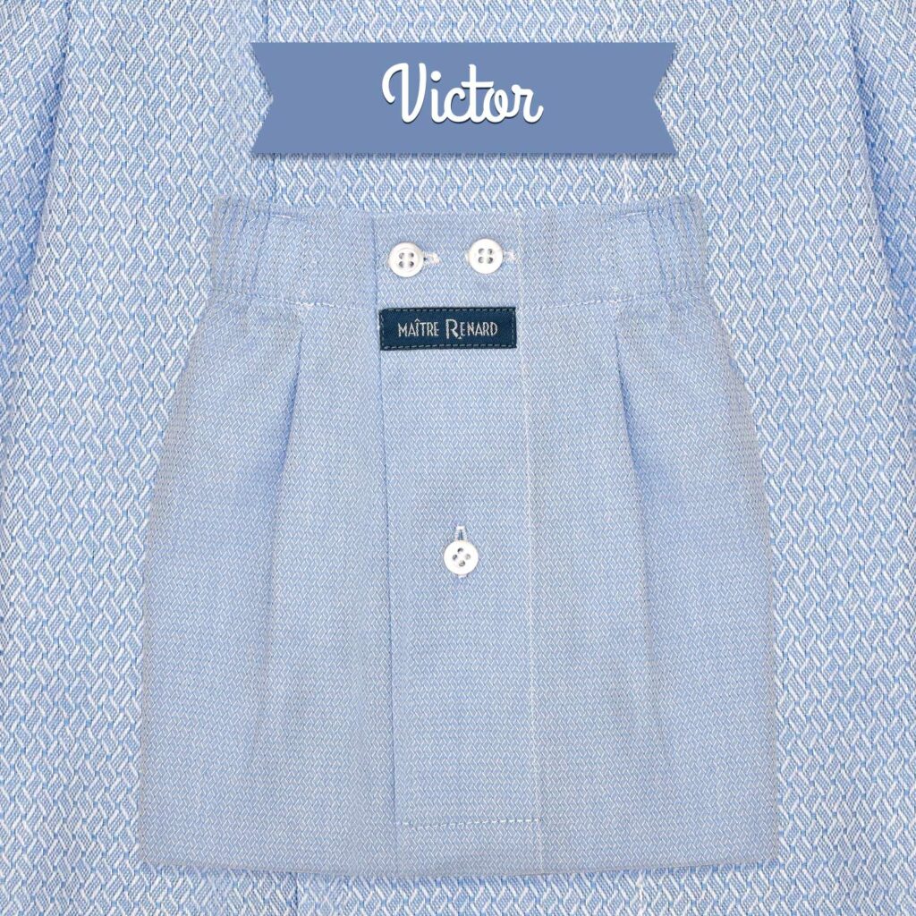 Caleçon homme classique coupe française 100 % bleu uni