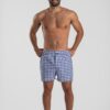 caleçon homme carreaux bleu pilou flanelle chaud hiver