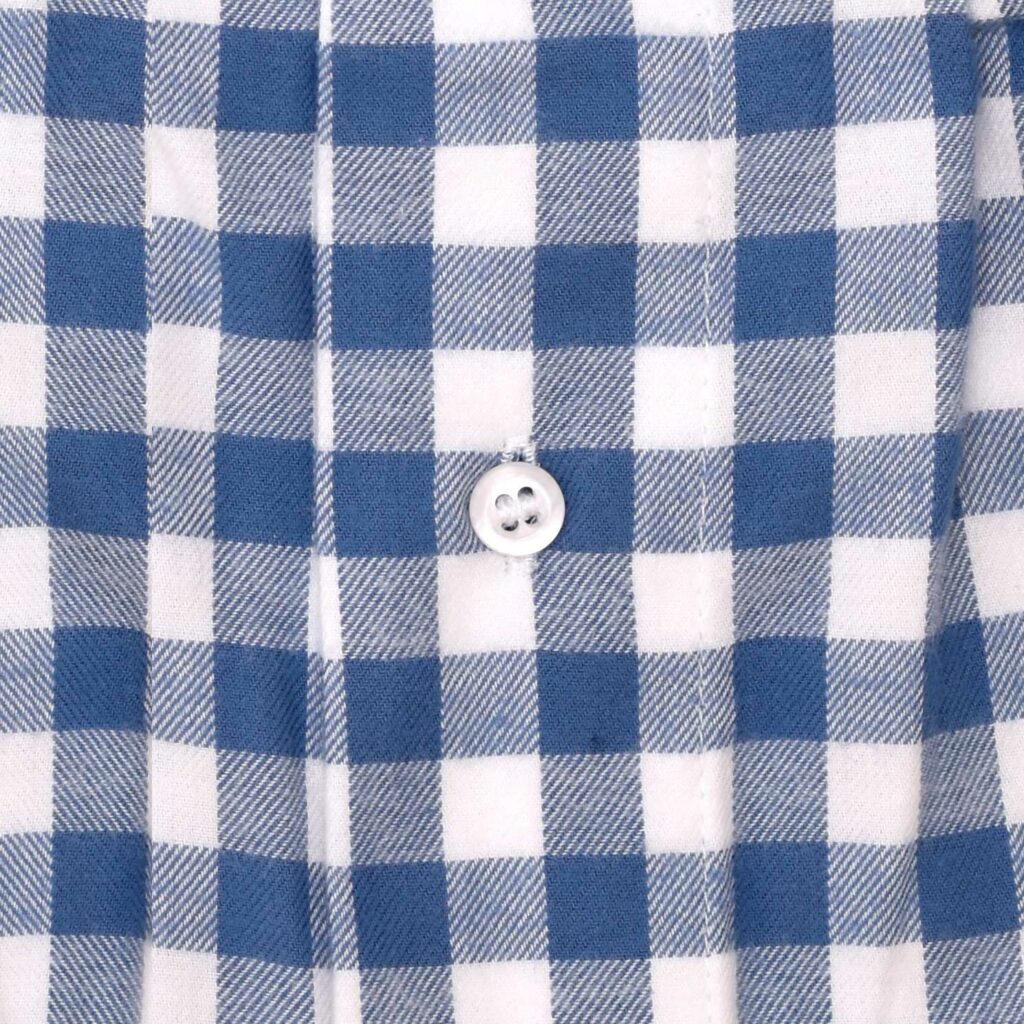 Caleçon homme classique coupe française 100 % carreaux bleu flanelle