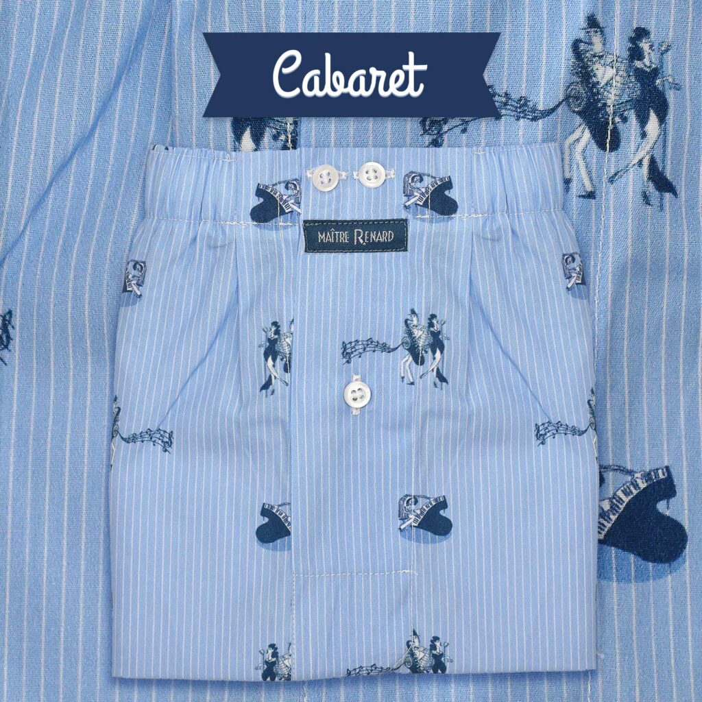 Caleçon homme classique coupe française 100 % coton jazz