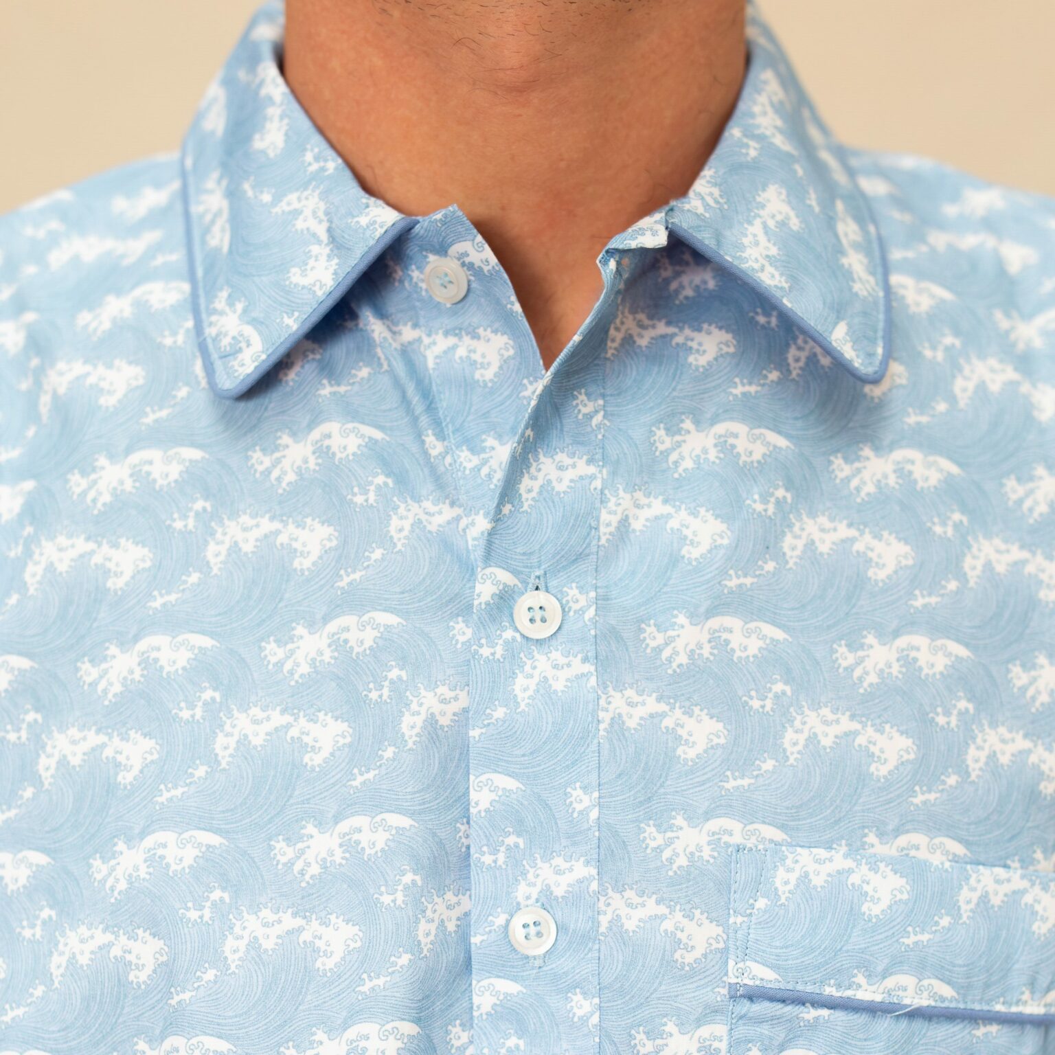 chemise-nuit-mer-vague-coton-homme