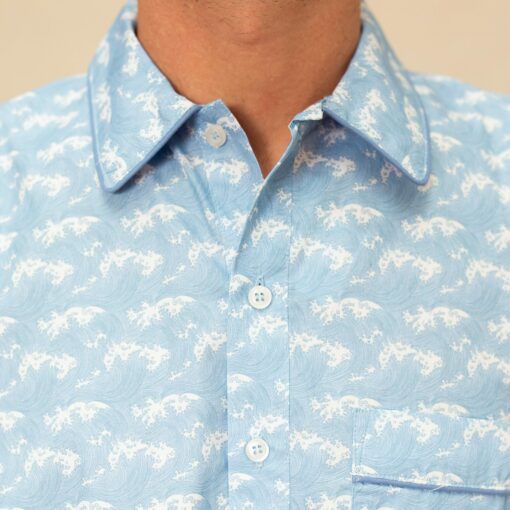 chemise-nuit-mer-vague-coton-homme