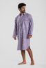 Chemise de nuit homme classique flanelle de coton rayure la plagne bleu et rouge