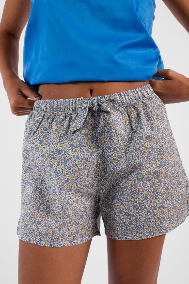 Short long Femme classique "Liberty bleu"