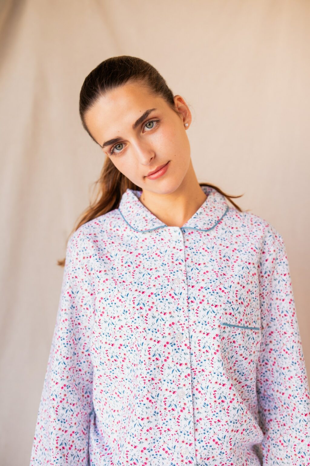 pyjama-femme-pilou-flanelle-fleurs
