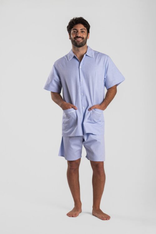 Pyjama court homme - Classique "Oxford"