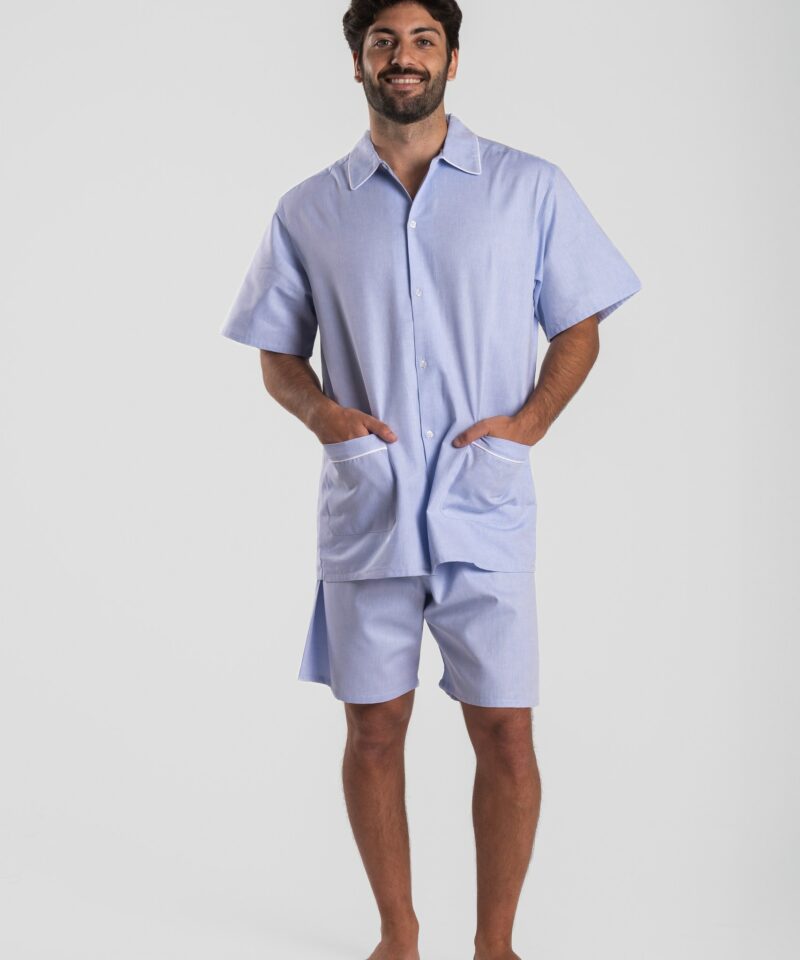 Pyjama court homme - Classique "Oxford"