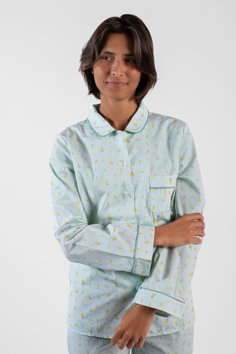 Pyjamas longs femme - Classique "Citrons"