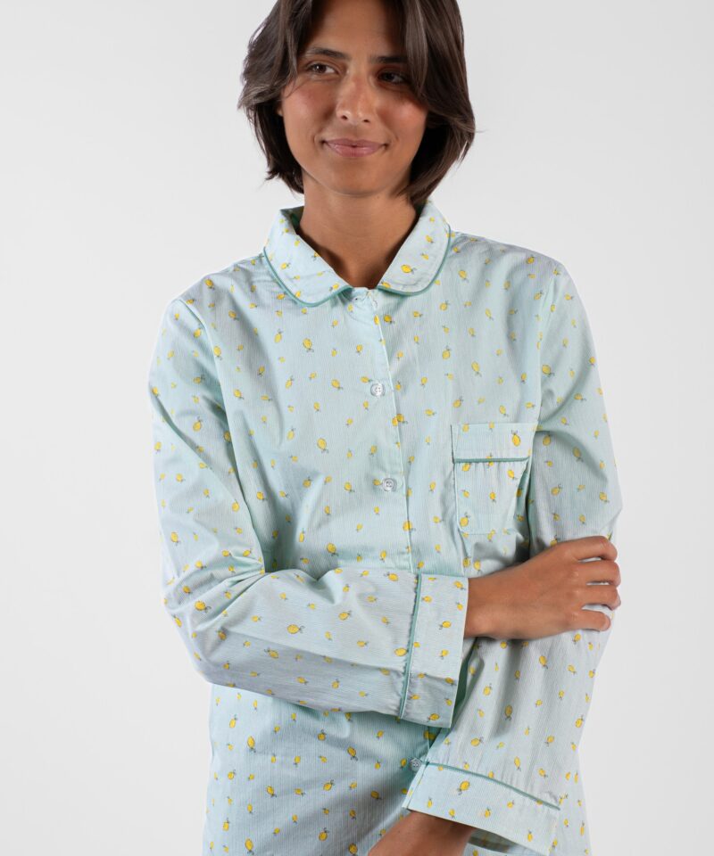 Pyjamas longs femme - Classique "Citrons"