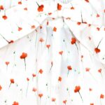 short femme en popeline de coton motifs coquelicots fabrique au portugal