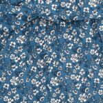 short femme voile de coton motifs liberty bleu