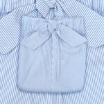 short femme popeline de coton rayures bleu blanche